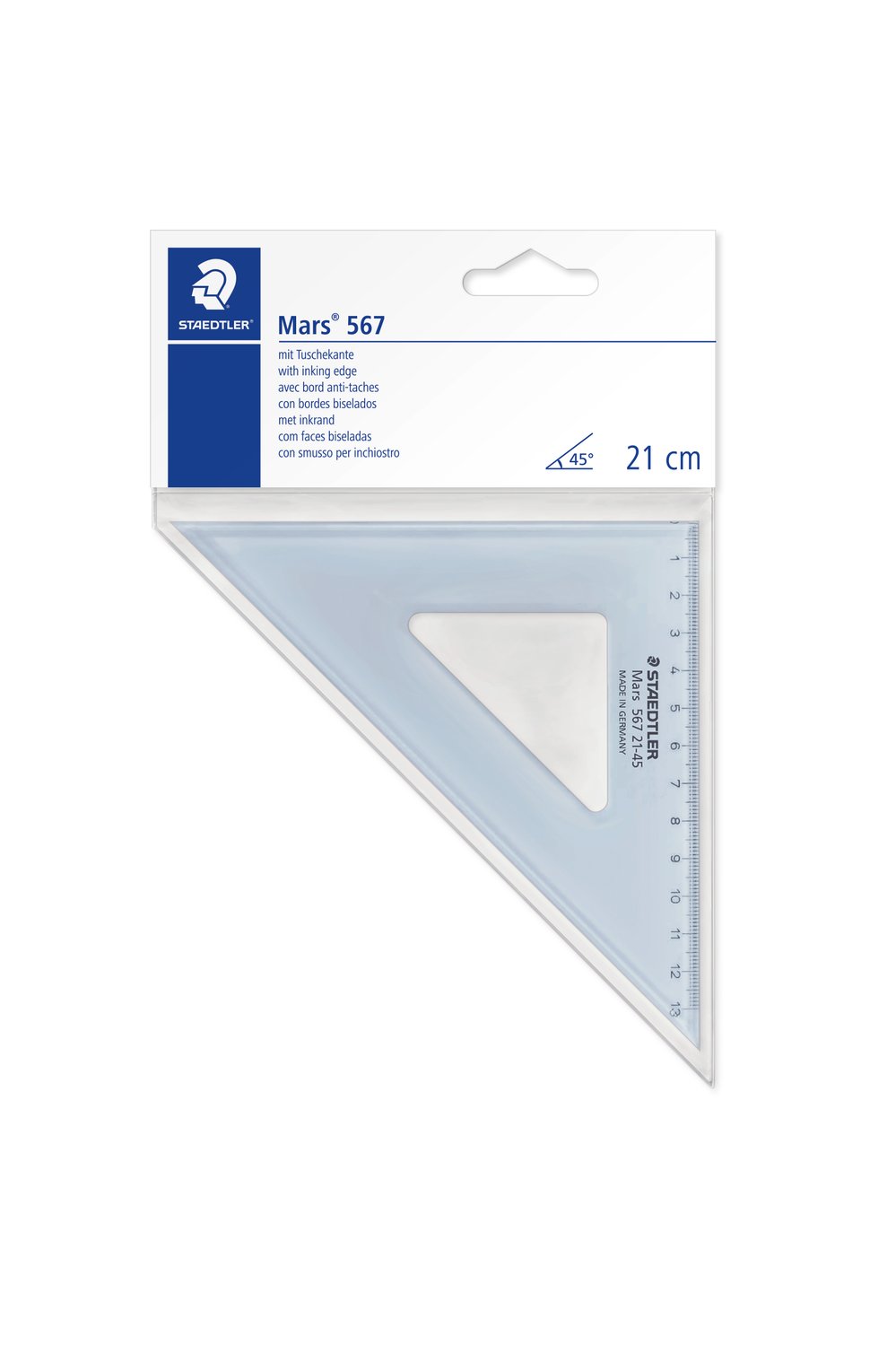 Mars® 567 Set square Single product 45°/45°, length 21 cm