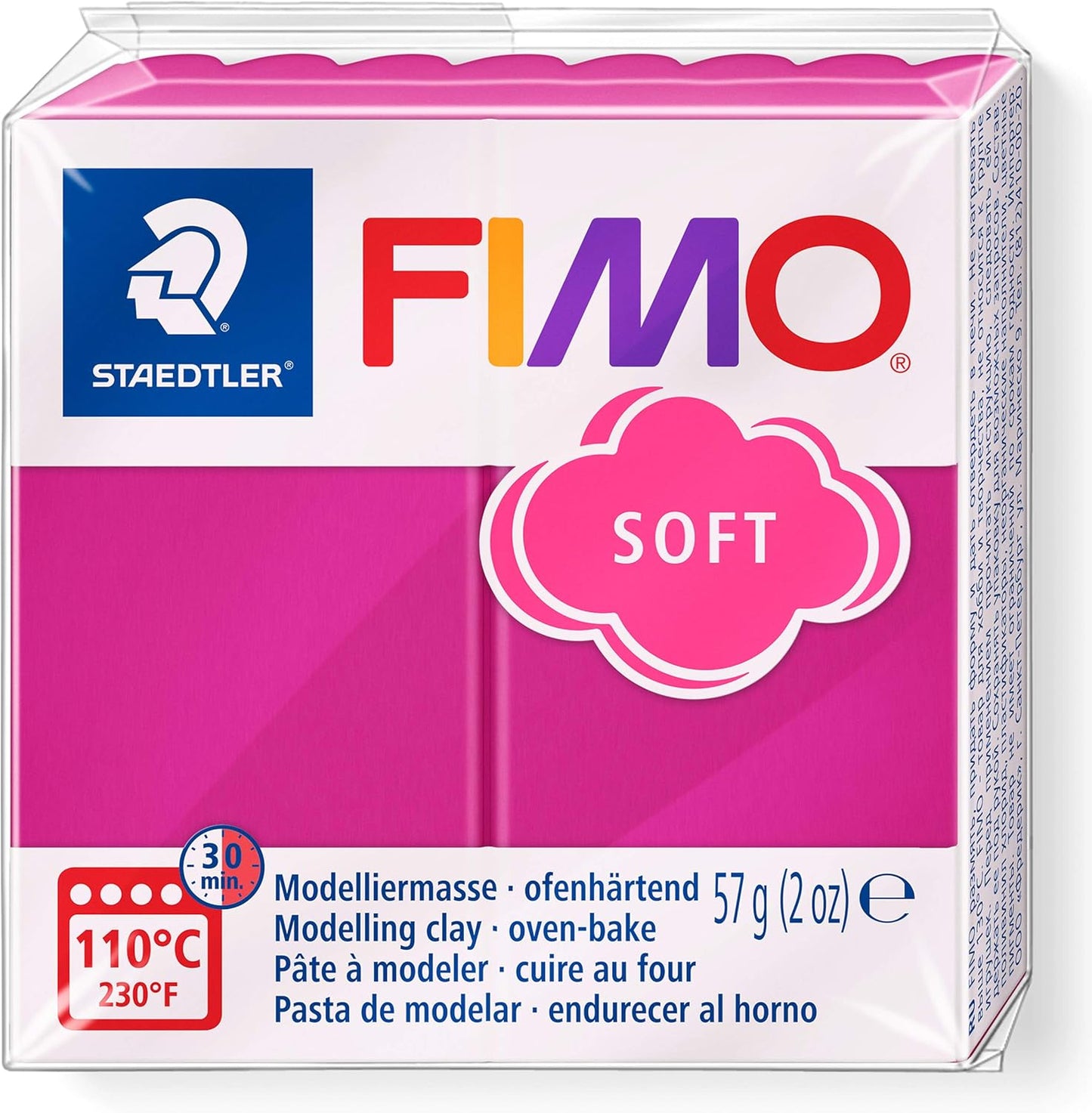 STAEDTLER FIMO Soft Oven-Bake Modelling Clay - Cherry Red 57g