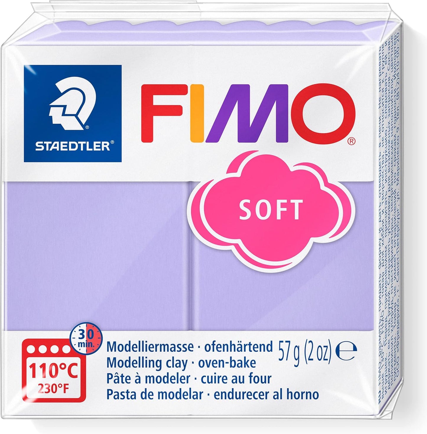STAEDTLER FIMO Soft Oven-Bake Modelling Clay - Lilac Pastel 57g