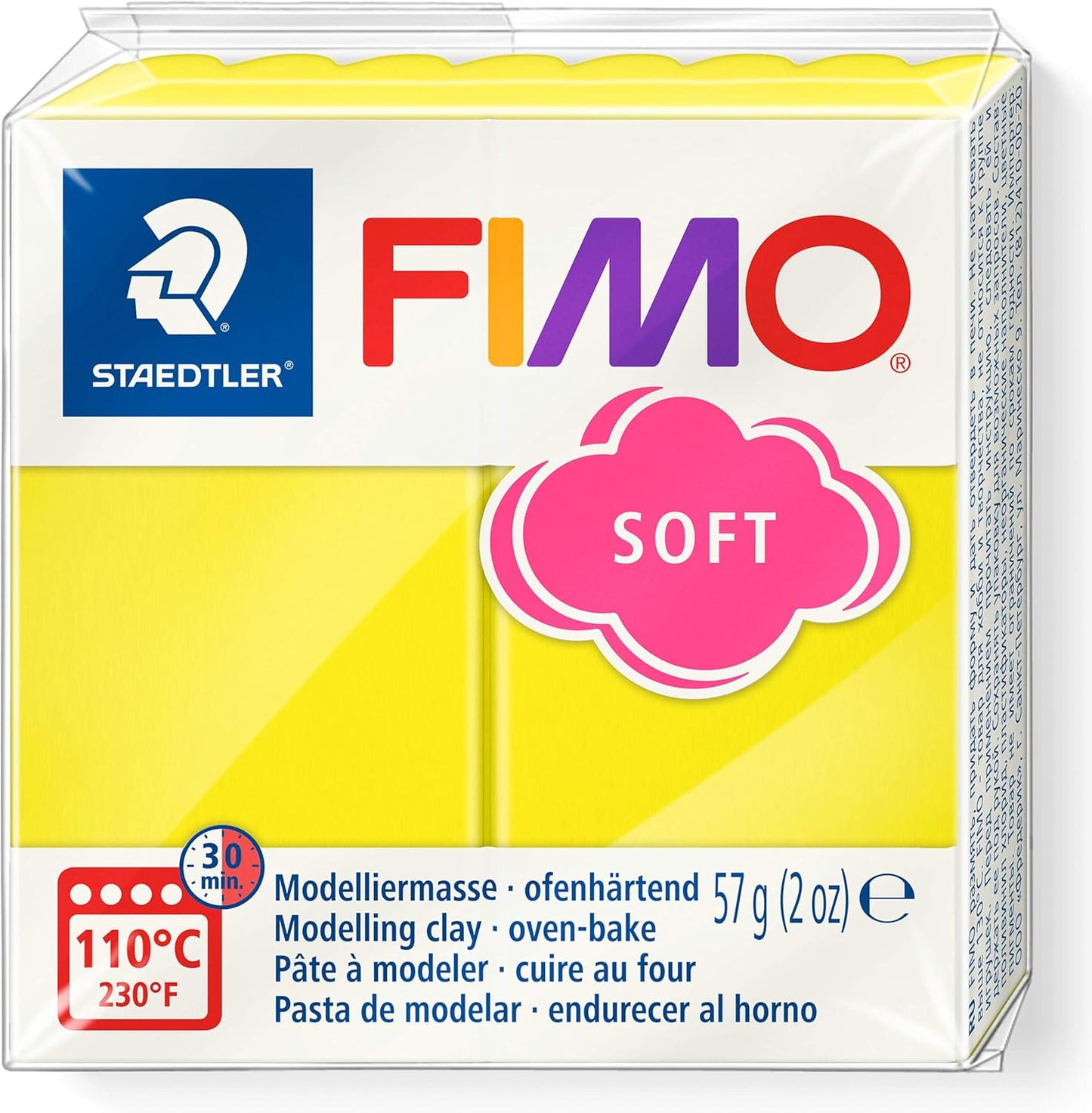 STAEDTLER FIMO Soft Oven-Bake Modelling Clay - Lemon 57g