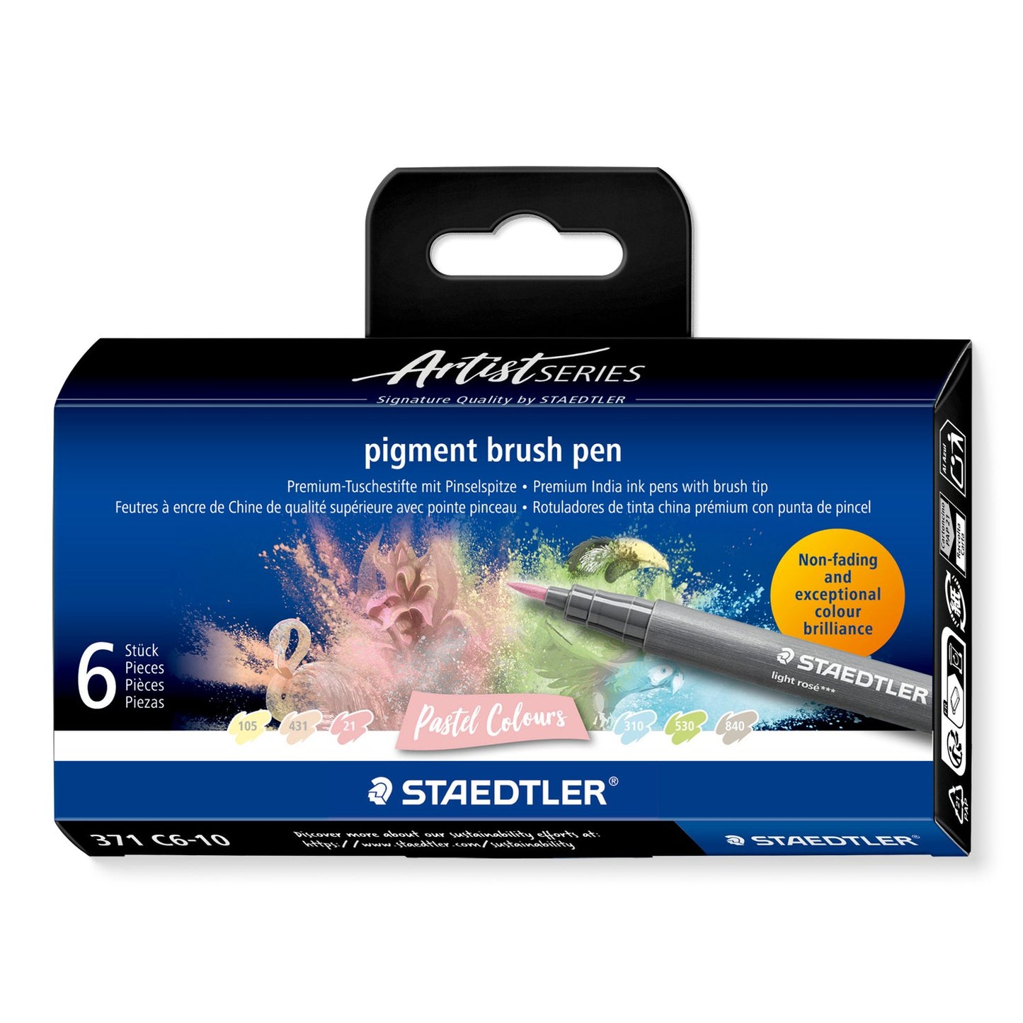 STAEDTLER Pigment Brush Pen Set of 6