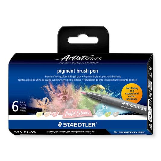 STAEDTLER Pigment Brush Pen Set of 6