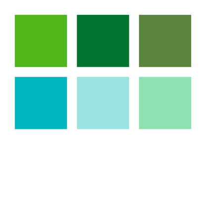 STAEDTLER Pigment Brush Pen Set of 6 - Greens & Turquoises
