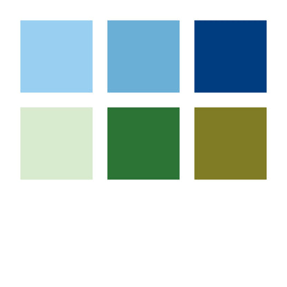 STAEDTLER Pigment Brush Pen Set of 6 - Blues & Greens