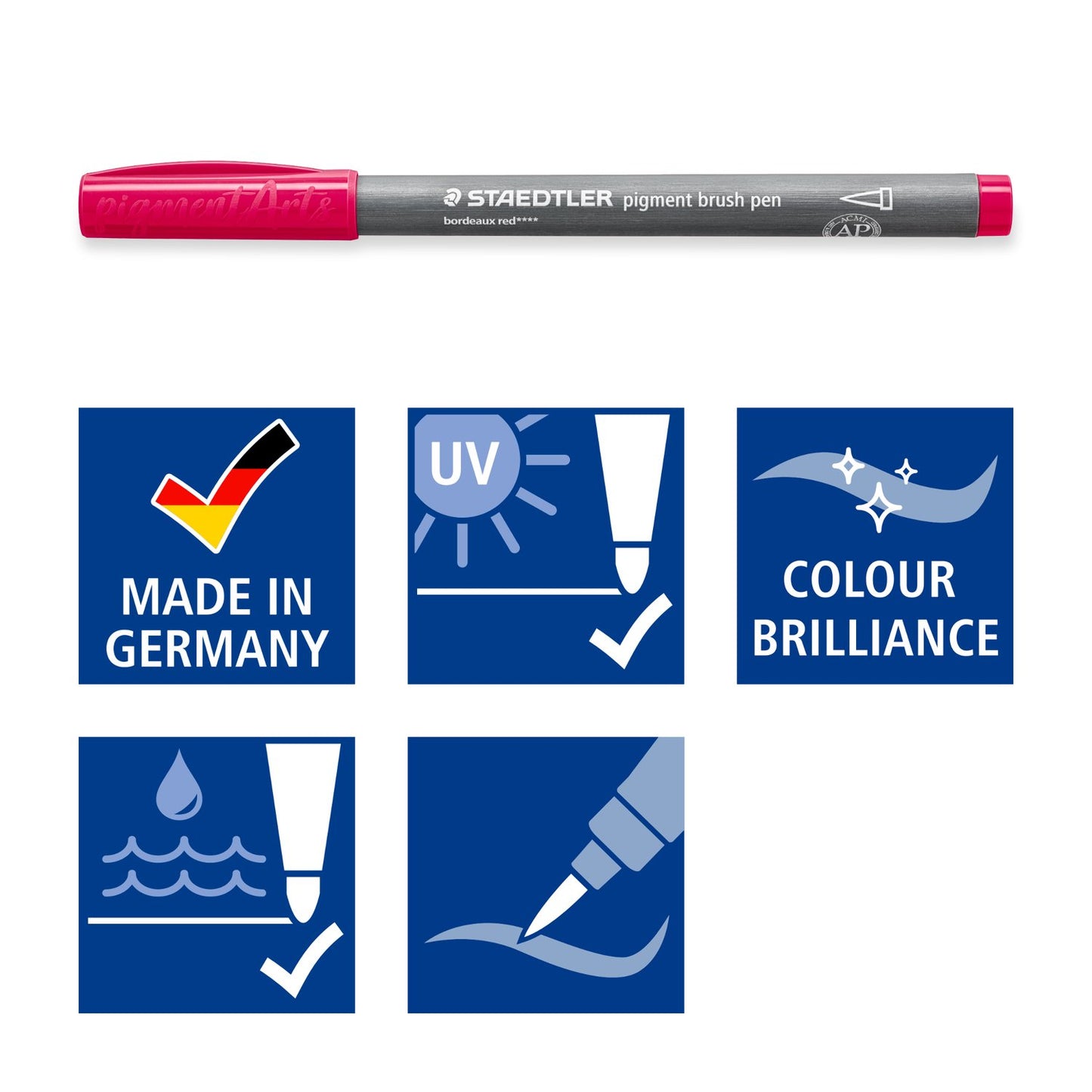 STAEDTLER Pigment Brush Pen Set of 6 - Greys & Caramels