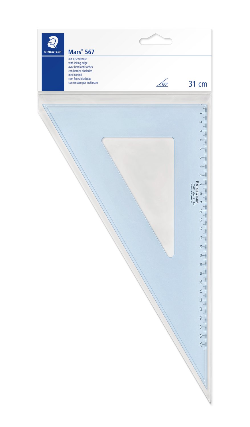Mars® 567 Set square Single product 60°/30°, length 31 cm