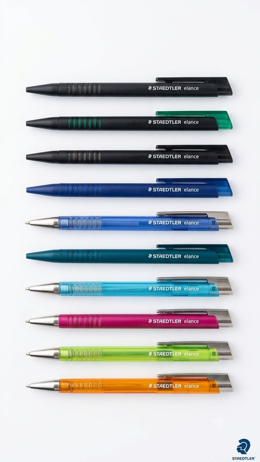Staedtler Elance 421 25-3 Ballpoint Pen with Metal Clip - Blue Ink